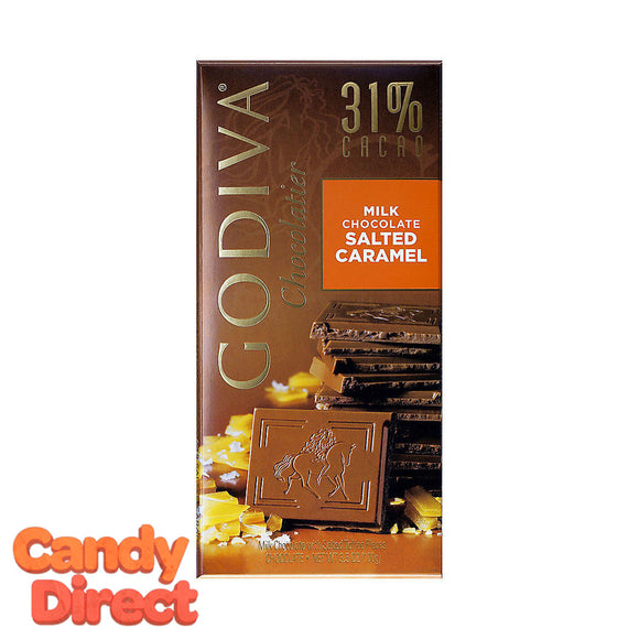 Milk Chocolate Sea Salt Caramel Godiva Tablet Bars - 10ct