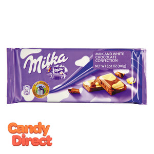 Milka Bars Happy Cow Milk And White Chocolate 3.5oz - 23ct