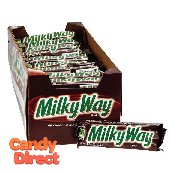 MILKY WAY Milk Chocolate Full Size Candy Bars Pack, 1.84 oz 6 Pack