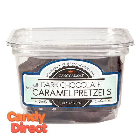 Nancy Adams Dark Chocolate Sea Salt Caramel Pretzels 7.75oz Tub - 12ct