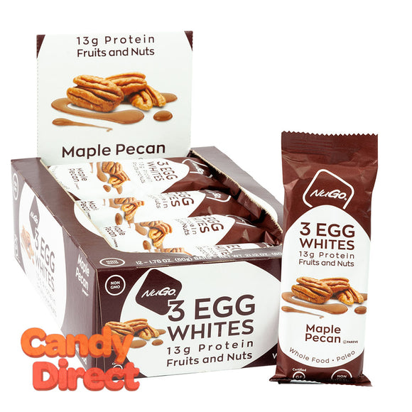 Nugo Maple Pecan Bar 3 Egg Whites 1.76oz - 12ct