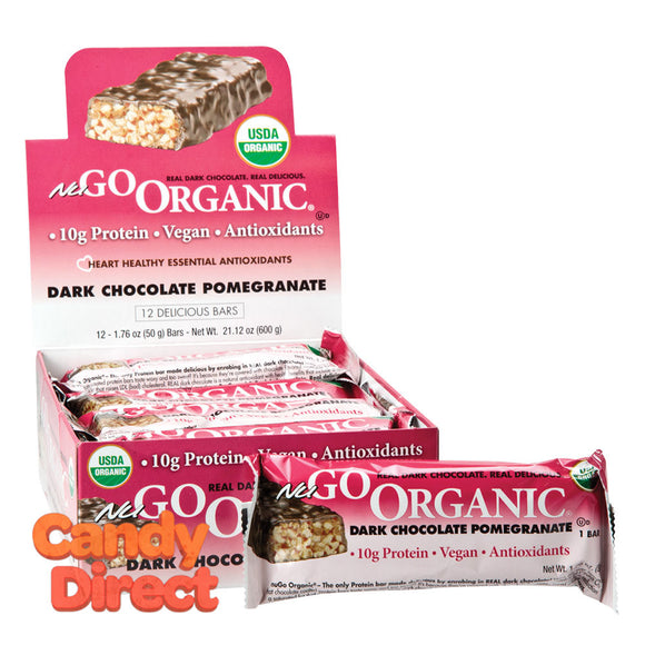 Nugo Protein Bar Organic Dark Chocolate Pomegranate 1.76oz - 12ct