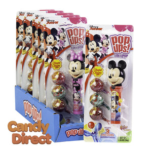 Pop Ups Lollipop Mickey And Minnie 1.26oz Blister Pack - 6ct
