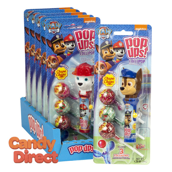 Pop Ups Lollipop Paw Patrol 1.26oz Blister Pack - 6ct