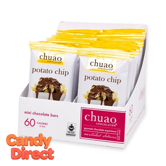 Potato Chip Chuao Milk Chocolate Mini Bars - 24ct