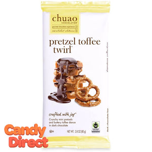Pretzel Toffee Twirl Chuao Dark Chocolate Bars - 10ct