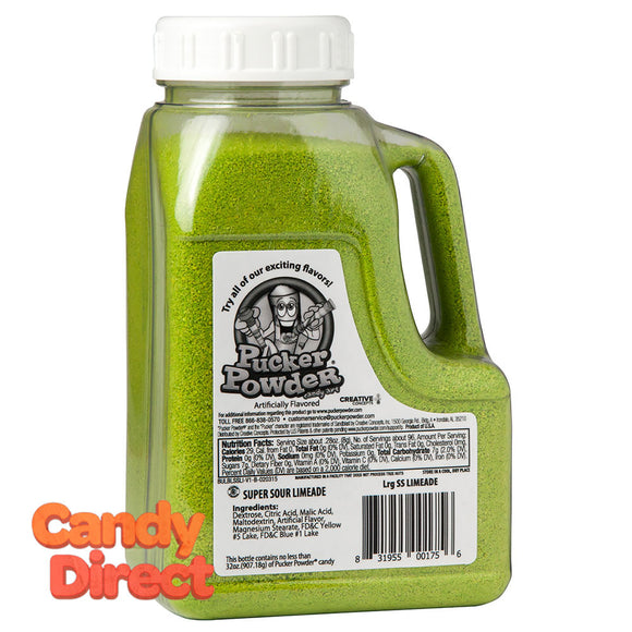 Pucker Powder Super Sour Green Limeade 32oz Bottle - 1ct