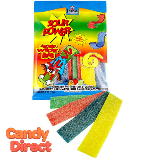 Sour Power Wide Belts Assorted - 12ct