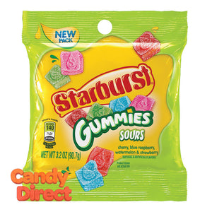 Starburst Sours Gummies 3.2oz Peg Bag - 12ct