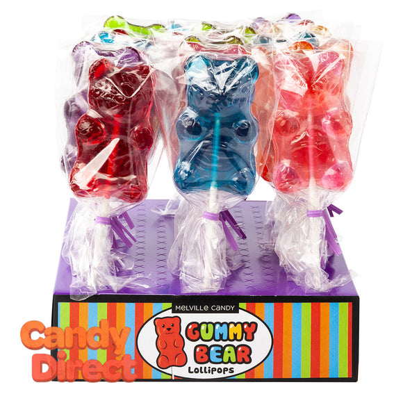Sugar Bear Gummy Bear Shaped Lollipop 1oz - 24ct