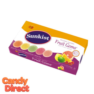 Sunkist Fruit Gems Jelly Belly Unwrapped Box - 12ct