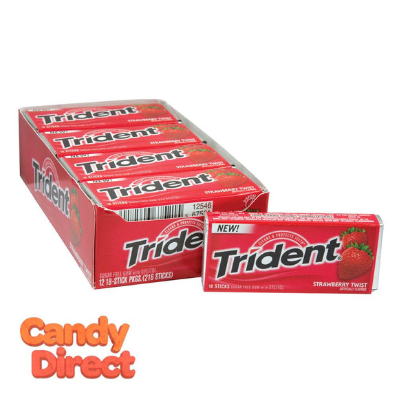 Trident Strawberry Sugar Free Gum - 12ct
