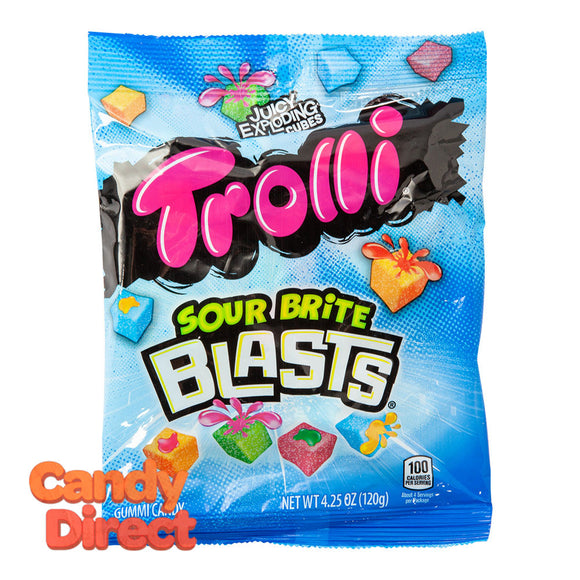 Trolli Blasts Sour Brite 4.25oz Peg Bag - 12ct