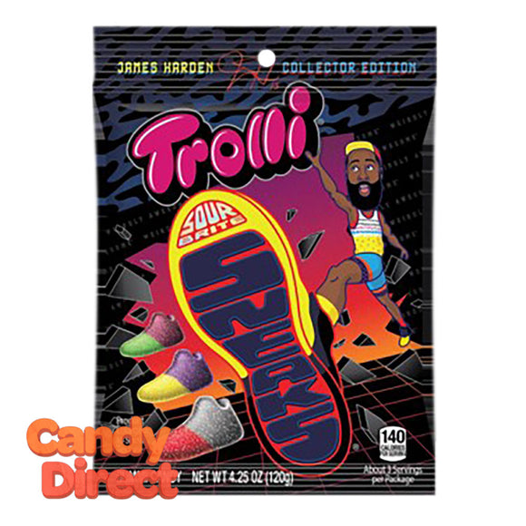 Trolli James Harden Sneaks Sour Brite 4.25oz Peg Bag - 12ct