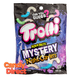Trolli Mystery Night Crawlers Sour Brite 5oz Peg Bag - 12ct