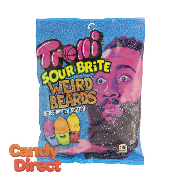 Trolli Weird Beards Sour Brite 4.25oz Peg Bag - 12ct