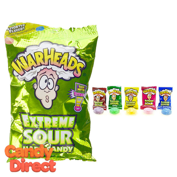 Warheads Extreme Sour Hard Candy Bags - 12ct