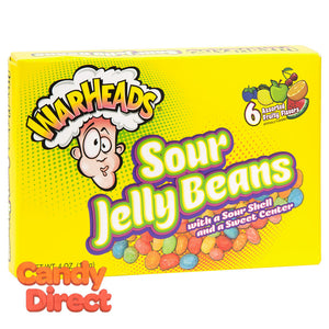 Warheads Jelly Beans Sour 4oz Theater Box - 12ct