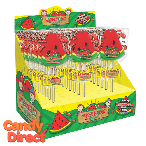 Watermelon Farms Watermelon Wedge Lollipops - 24ct